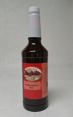 Jonathan English Fassionola Red Original Tropical Tiki Drink Mixer Syrup