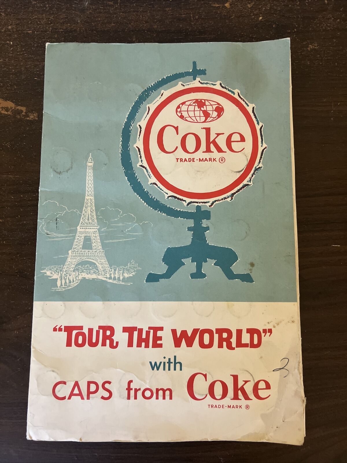 Vintage 1960's Tour The World With Caps From Coke Coca Cola Tops Collection Book